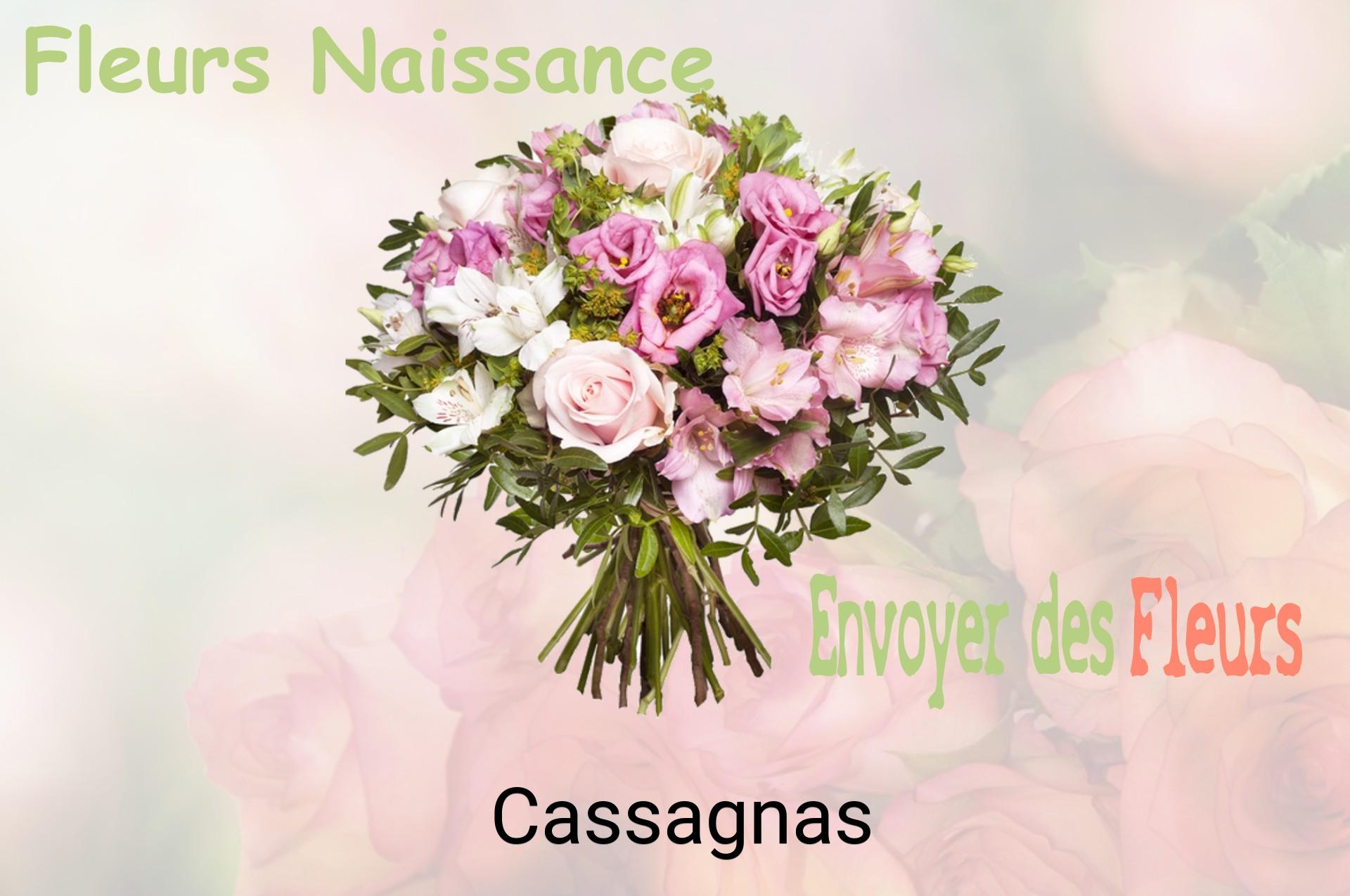 Bouquet de fleurs de naissance livré à Cassagnas
